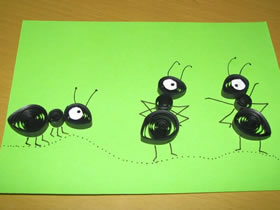 怎么简单做衍纸蚂蚁的手工教程图解
