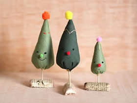 怎么做迷你圣诞树装饰品的手工制作教程