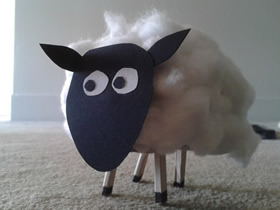 幼儿怎么手工制作小绵羊的方法教程