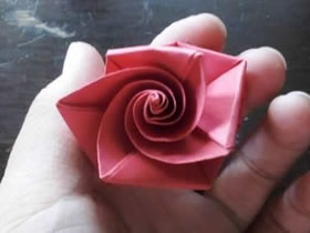 简单卷心玫瑰花怎么折的图解步骤