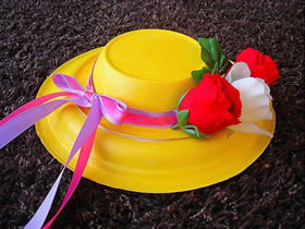 纸盘和纸碗怎么废物利用 手工制作儿童太阳帽
