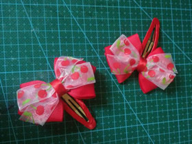怎么用缎带纱布做儿童蝴蝶结发夹的制作方法