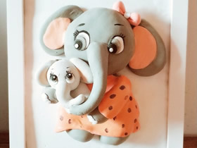 母亲节礼物：怎么做超轻粘土大象妈妈和宝宝