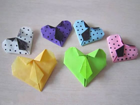 怎么折纸简单又可爱领带心的折法图解教程
