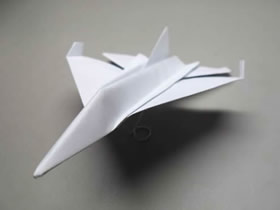 逼真F-16纸飞机的折法详细过程图解
