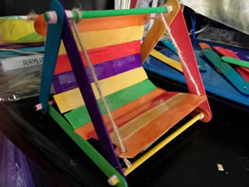 怎么用冰棍棒自制秋千吊椅的制作方法教程
