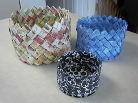 怎么用纸编织收纳筐/装饰篮的折叠方法图解