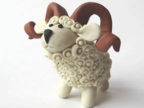 怎么做超轻粘土绵羊的手工制作图解教程
