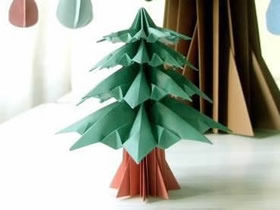 手工折纸华丽圣诞树怎么折的过程步骤