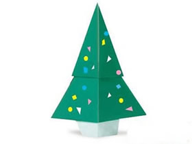最简单立体圣诞树怎么折的图解教程
