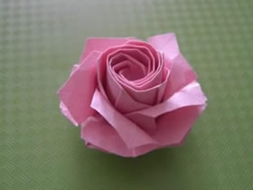 怎么折纸福山玫瑰花的折法详细过程图解