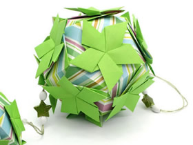 怎么折纸球体和立方体花球的折法过程图解