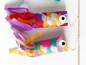 怎么用卷纸芯做新年鱼灯笼的制作方法