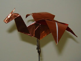 怎么折纸带翅膀西方龙的折法详细步骤图解