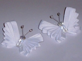 怎么做缎带蝴蝶饰品的手工制作方法教程
