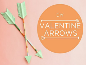 怎么做情人节爱情之箭装饰的制作方法图解