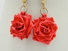 衍纸制作玫瑰花 还能变成漂亮耳环！