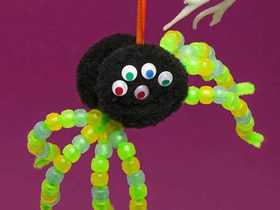 怎么用扭扭棒做万圣节蜘蛛装饰的制作方法