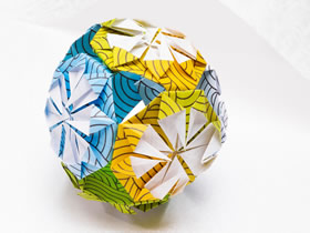 怎么折纸立体花球的折法图解简单又漂亮