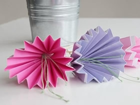 简单又漂亮纸花的折叠方法图解过程