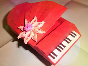 怎么手工折纸复杂钢琴的折法图解
