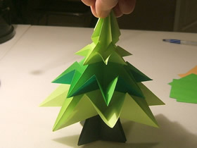 立体圣诞树的折法图解