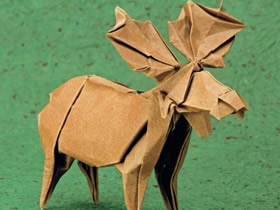 复杂的驼鹿折纸方法图解