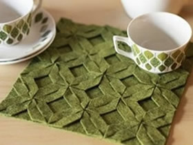 编织风格布艺杯垫的制作方法