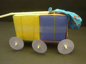 折纸盒子制作空气动力学汽车的方法