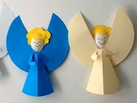 儿童简单手工制作圣诞天使的方法