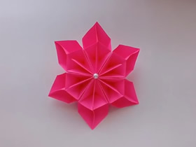 [视频]简单的折纸六瓣花教程