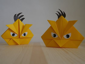 [视频]愤怒的小鸟折纸方法