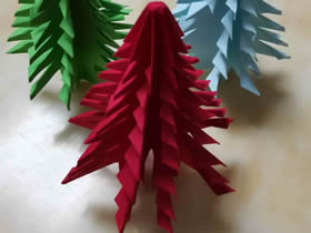 一步步折纸圣诞树的步骤图解