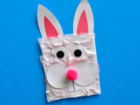 用信封做兔子手偶的方法