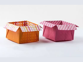 漂亮折纸盒的制作教程