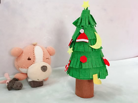 迷你布艺圣诞树的制作方法