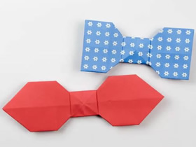 简单领结的折纸方法图解