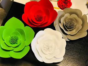 怎么用海绵纸做立体花朵的方法教程