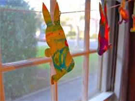 怎么做复活节水彩兔子装饰的方法教程