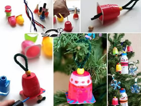 怎么用酸奶盒做圣诞铃铛挂饰的方法图解