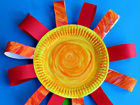 怎么用纸盘做教师节礼物太阳花的方法图解