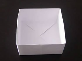 怎么简单折纸方形垃圾盒的折法图解
