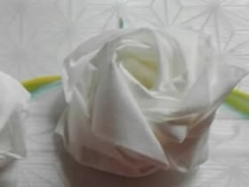 怎么用餐巾纸简单做玫瑰花的方法图解