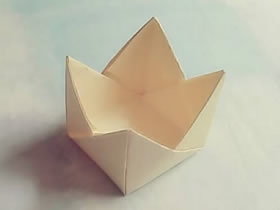 怎么简单折纸皇冠盒子的折法图解