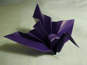 怎么折纸漂亮翅膀纸鹤的折法图解