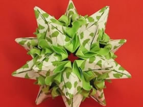 怎么折纸星星花球的折法过程图解