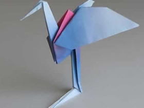 怎么将折纸千纸鹤改造成丹顶鹤的折法图解