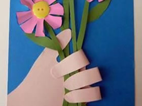 怎么做手握花教师节贺卡的方法图解