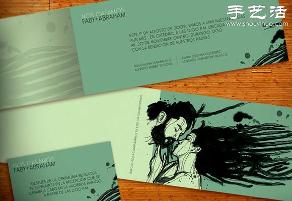创意国外婚礼请柬设计- www.aizhezhi.com