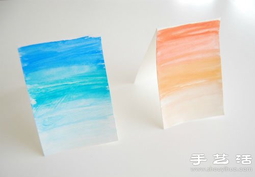 创意小手工：制作漂亮的水彩卡片- www.aizhezhi.com